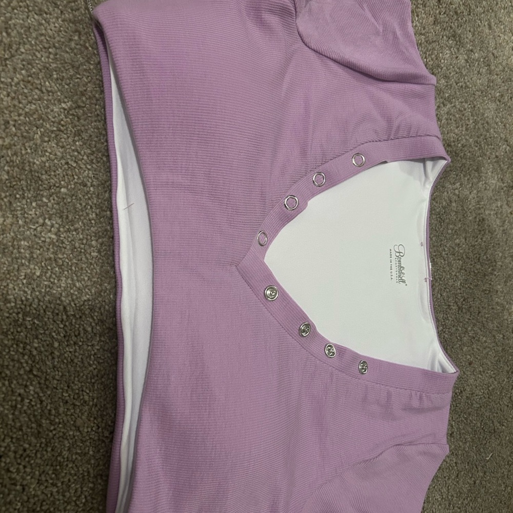 Bombshell Sportswear Snap Top, Spring Fairy (Lavender Color)